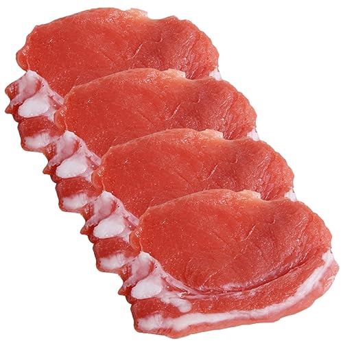 Alasum 16 STK Schweinefleischimitat Künstliche Fleischrequisiten Lebensmittelmodelle Simulation Lebensechtes Fleisch Simulation Schweinefleisch Künstliches Schweinefleischmodell Harz von Alasum