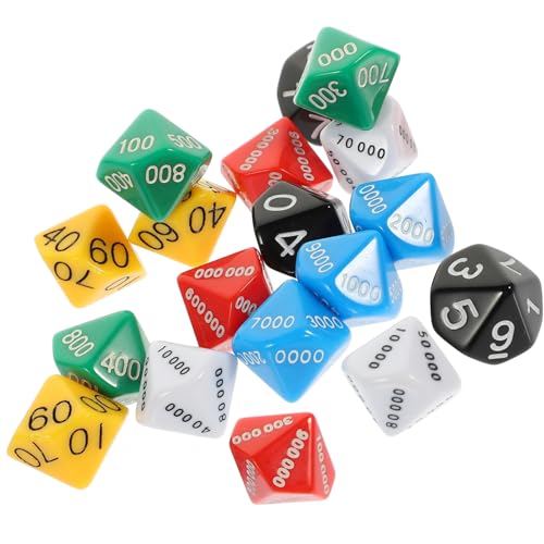 Alasum 18Pcs Place Value Würfel Spiel Spiel Würfel Würfel Würfel Würfel Spiel Requisiten Mini Polyedral Würfel Würfel Würfel Würfel Würfel Würfel Lustiger Nummer Würfel Plastik von Alasum