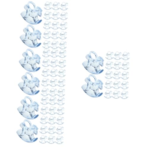 Alasum 192 Stk Partydekorationen für die Taufe Shower Dekoration Babyparty Dekoration schaukelpferd Dekorationen für Babyparty-Figuren Schaukelpferd aus Acryl Sky-blue von Alasum