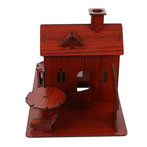 Alasum 1Stk 3D- -Puzzle Puzzle rätselbuch spielsachen für детские игрушки D Villa-Puzzle 3D-Modell Zusammengebautes Villenmodell Rätsel Holz Brown von Alasum