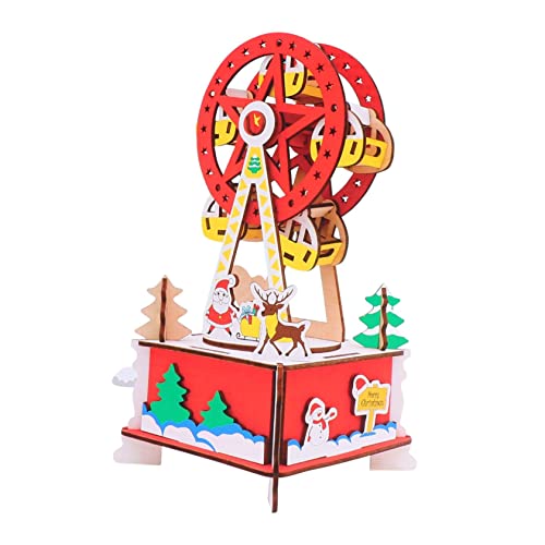 Alasum 1Stk Christbaumschmuck Hangtag Modell Riesenrad Weihnachten 3D-Puzzle Weihnachts-Puzzle-Spielzeug Weihnachtspuzzle Spielzeug für Kinder kinderspielzeug Holzpuzzle Puzzle- von Alasum