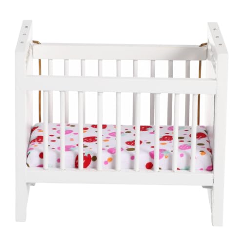 Alasum Miniatur Babybett Modell Dekorative öbel Für Puppenhaus Mini Crib Für Kinderzimmer Accessoire Ideal Für Mini Einrichtung von Alasum