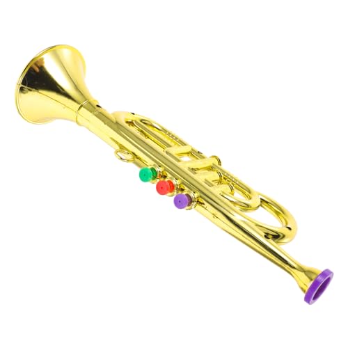 Alasum 1Stk Requisitenmodell für Musikinstrumente Kinder trompete kinderinstrumente Instrumente für Kinder Trompeten Posaune Simulation Musikinstrument pädagogisches Spielzeug Abs Golden von Alasum