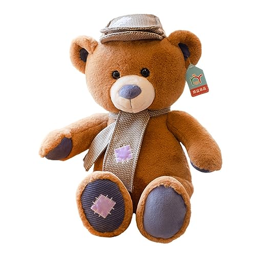 Alasum 1Stk Schal Bärenpuppe Kuscheltier plüschbär Kuscheltier Geschenkidee Plüschtiere Babyspielzeug tragen ausgestopfte Bärenpuppe Kissen werfen Super weicher Kurzplüsch Brown von Alasum