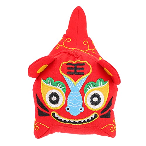 Alasum 1Stk Tigerpuppe wohnzimmerdeko glucksbringer Chinesisches Maskottchen Spielzeug Ausgestopftes Maskottchen-Spielzeug Cartoon-Figur-Schmuck Retro-Heimdekoration PP Baumwolle rot von Alasum