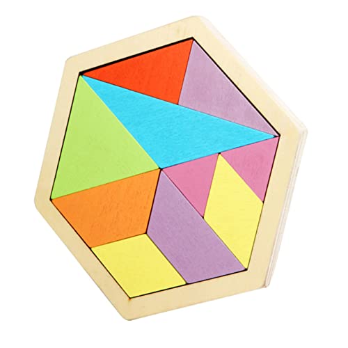 Alasum 1Stk Wabenpuzzle- interaktives Puzzle Handgemachtes hühner holzbauklötze geometrisches Baustein- hölzern Colorful von Alasum