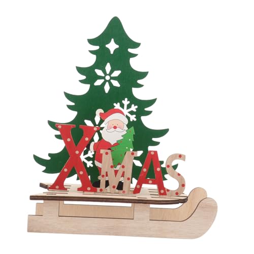 Alasum 1Stk Weihnachtsschmuck bürodeko büro Dekoration weihnachtsmitbringsel sled Kleinkinder Weihnachtspuzzle Miniaturbausätze Puzzle-Modell aus Holz Weihnachtsrätsel hölzern Dark Grey von Alasum