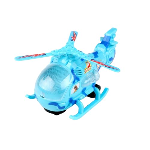 Alasum 1stk 3D-Puzzle Für Kinder Flash-Spielzeug Musikalisches Spielzeug Kinderspielzeug Spielzeug Für Kinder Zusammenbauen Flugzeug Bauen Spielzeug Hubschrauber Zusammenbauen Blue von Alasum