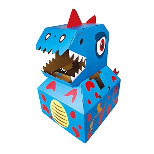 Alasum 1stk Dinosaurier-Modell Kinder-Graffiti-Dinosaurier Kinderkleider Halloween-kostüme Für Kinder Pädagogisches Babyspielzeug Pädagogisches Spielzeug -rätsel Papier Blue von Alasum