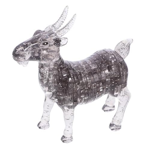 Alasum 1stk Dreidimensionales Kristallpuzzle Tiere Ziege Desktop-Ornament Baum 3D-Puzzles Wild Netz Lustige Modellgeschenkdekoration Ausgestopft Hund Spaß Für Puzzle-zubehör Rätsel Grey von Alasum