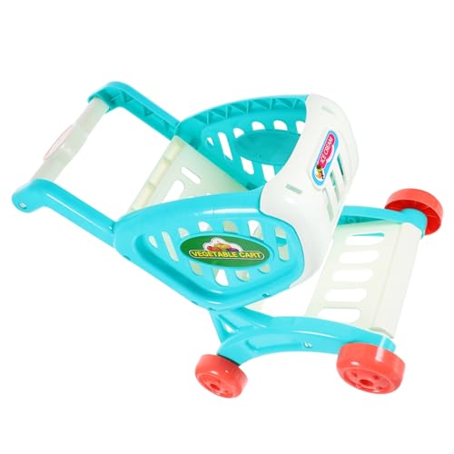 Alasum 1stk Einkaufs Wagen Für Kinder Mini-Wagen Supermarkt Rollenspiel Kinderwagen Einkaufsspielset Für Kinder Einkaufswagen Spielen Aufbewahrungsrahmen Für Kinder Spielzeug Plastik Blue von Alasum