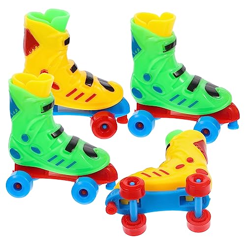 Alasum 2 Paar farbige Fingerspielzeuge kinderspielzeug Kinder Spielzeug Ice Skates Fingerspielzeug für Kinder Fingerspielzeug Zubehör kleines Skate-Modell gefälschter Rollschuh Plastik von Alasum