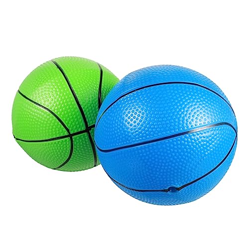 Alasum 2 STK Basketball Kleine Bälle Für Kinder Kindersport Kickbälle Für Kinder Aufblasbares Spiel Hüpfende Ballspielzeuge Sportangebot Für Kinder Hüpfbälle Für Den Kindergarten Blue PVC von Alasum