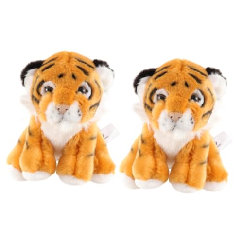 Alasum 2 STK Gefüllte Puppen Tierspielzeug Ausgestopft Gefülltes Tigerspielzeug Flauschige Kuscheltiere Mini-plüschtiere Tiger Stofftier Tierkissen Kauspielzeug Für Kinder Puppenspielsets von Alasum