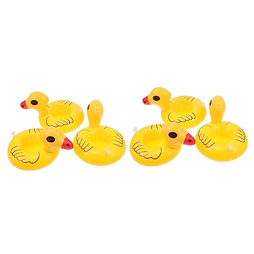 Alasum 2 Sätze À 12 Stück aufblasbarer Getränkehalter Babyspielzeug Schwimmkörper für Babys aufblasbare getränkehalter Beach Cup Holder schönes Badespielzeug PVC Yellow Wiederverwendbar von Alasum