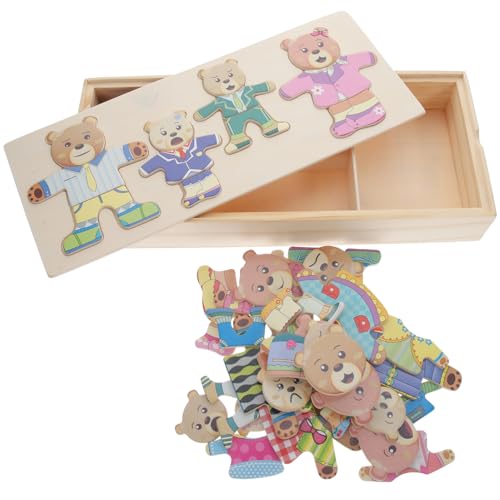 Alasum 2 Sätze Anziehpuzzle Für Kinder Spielset Zum Wechseln Der Kleidung Puzzle Für Kinder Kinderpuzzle Kinderspielzeug Tierpuzzle Tierspielzeug Für Kinder Holzpuzzle von Alasum