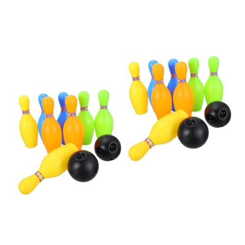 Alasum 2 Sätze Bowlingkugel Spielzeug Sportspielzeug für Babys Bowlingspielzeug für Kinder Kindergeburtstag Kinder Bowling Set Spielzeug für draußen Spielzeug Plastik von Alasum