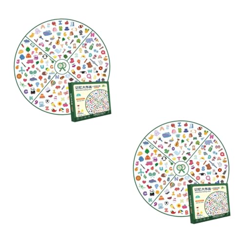 Alasum 2 Sätze Denkspiel gehirntraining gehirn Training Geschenkidee Puzzlespiel für Kinder Tischspiel Spielzeug Gedächtnistrainingsspielzeug kognitives Spielzeug für Kinder Papier von Alasum