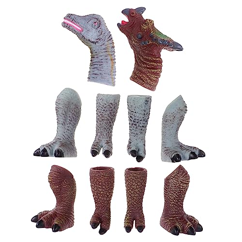 Alasum 2 Sätze Dinosaurier-Finger Puppen Fingerhandschuhpuppen Finger-Dinosaurier-Puppen interaktives Spielzeug kinderspielzeug Handpuppenhandschuhe Mini-Fingerpuppen Handpuppenspielzeug von Alasum