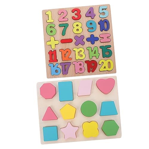 Alasum 2 Sätze Dreidimensionales Puzzle Lernspielzeug Für Babys Pädagogisches Lernspielzeug Geometrisches Sortierspielzeug Puzzle-Spielzeug Spielzeug Für Kleinkindjungen Hölzern von Alasum