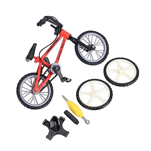 Alasum 2 Sätze Fingerrad Fingersportspielzeug Schaukelspielzeug Mini-Spielzeug Mini-Sportrad Spielzeug für Kinder kinderspielzeug Finger Fahrrad Simulationsfahrrad Aluminiumlegierung rot von Alasum