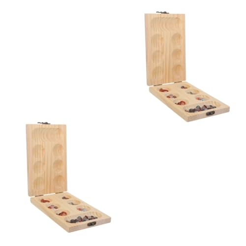 Alasum 2 Sätze Mancala-Brettspiel Schachbrett familienspiel Kinder brettspiel Gesellschaftsspiel spielbrett spielsachen Mancala-Spielzeug Mancala-Faltbrett Mancala-Klassiker ， von Alasum