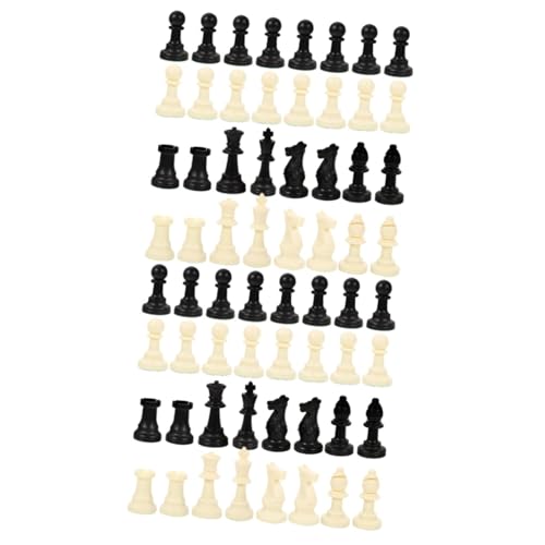 Alasum 2 Sätze Schachfiguren p.p. Schach Schachuhr Schach Ersatz Schach für Brettspiel Denksport-Spiel Schach zubehör Chess Pieces Schachbrett zubehör Brettspiele Bauern Plastik von Alasum