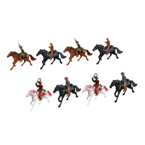 Alasum 2 Sätze Western-Cowboy-Modell Western Cowboy Spielzeug Pferde Figurine Set Spielzeug für Farmtiere Dekorative Spielzeugfiguren Figuren Spielen Reitfiguren Cowboy-Spielzeug Plastik von Alasum