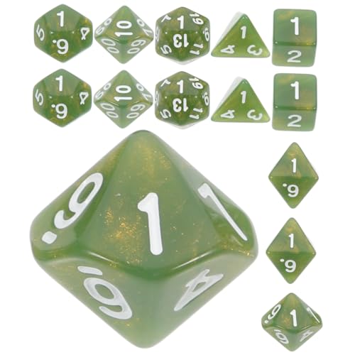 Alasum 2 Sätze Würfel mehrseitig jucarii pentru copii spielsachen für dice Set Partyzubehör Spiel-Requisiten Partygeschenk Brettspiel-Tool Acryl Green von Alasum