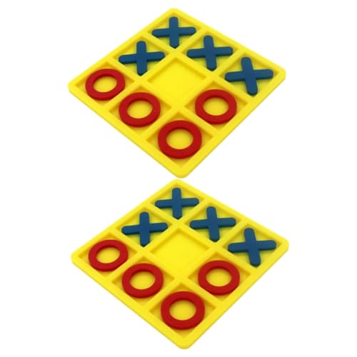 Alasum 2 Sätze Xo Schach Kinderspielzeug Spiel Für Schach-brettspiel- Lernspielzeug Schachbrett Schachspielzeug Für Pädagogisches Yellow Abs von Alasum