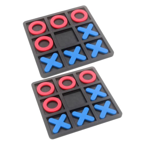 Alasum 2 Sätze Xo Schach Spiel Black PVC von Alasum