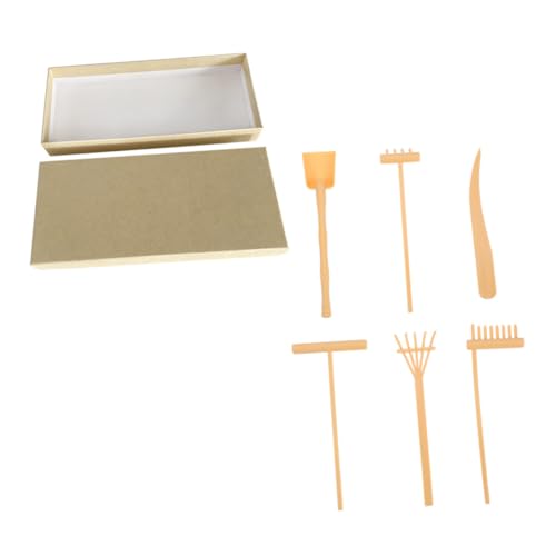 Alasum 2 Sätze Zen-sandrechen-Set Mini-unkrautrechen Zen-Garten Mit Sandrechen Antiker Sandrechen Zen-gartendekore Zen-gartenrechen-Werkzeuge Japanische Sandgartengeräte Yellow Plastik von Alasum