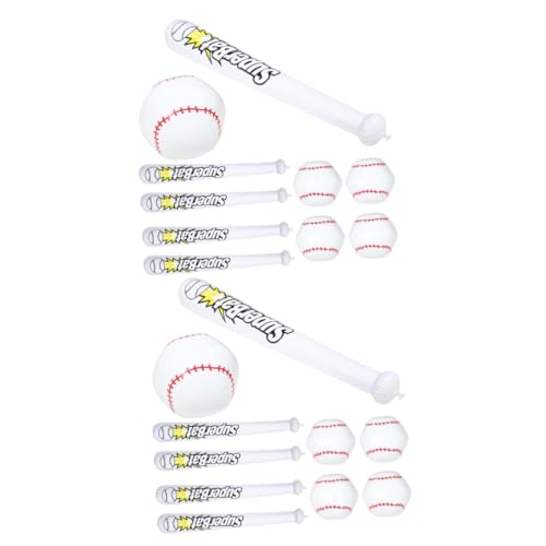 Alasum 2 Sätze aufblasbarer Baseballschläger Kinder Outdoor Spielzeug Kinder draußen Spielzeug bat Softball-Dekorationen aufblasbare Baseballschläger Partyzubehör Baseball-Strandball PVC von Alasum