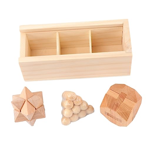 Alasum 2 Sätze intelligente Pyramide für Erwachsene Kinder Puzzle kinderpuzzle Safe Toy holzpuzzel Educational Toys holzsteckpuzzel Spielzeug Pyramidenrätsel Denksportaufgaben Hölzern von Alasum