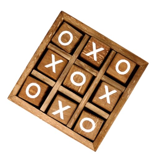 Alasum 2 Sätze xo Schach Kinderspielzeug Planke Lernspielzeug für Kleinkinder interaktives Spielzeug Kinder holzspielzeug schlüsselbrett Holz Puzzlematte Schach aus Holz Schach Spielzeug von Alasum