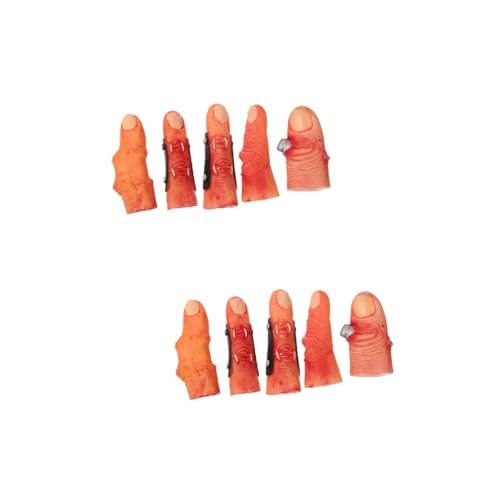 Alasum 2 Sets Gruselige Blutige Finger Halloween Körperteile Halloween Streichspielzeug Gefälschte Finger Aus Kunststoff von Alasum