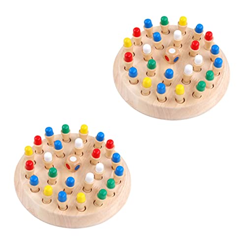 Alasum 2 Sets Kinder Memory Schach Memory Schachspiel Logikspiele Kinder Denkaufgabe Matchstick Spiel Lernspielzeug Für Kinder Schachblock Brettspiel Kinder Lernspielzeug Holz von Alasum