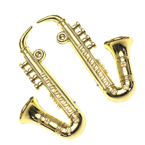 Alasum 2 Stück Miniatur Saxophon Spielzeug Desktop Kinderspielzeug Kleines Saxophon Modell Desktop Miniatur Instrument Desktop Mini Instrument Puppenhaus Saxophon Dekor Goldener von Alasum