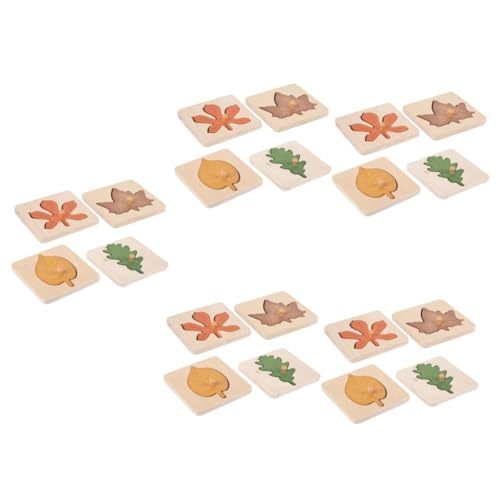 Alasum 20 STK Blatt-Puzzle Montessori-rätsel Kinderspielzeug Puzzle-Spielzeug Für Kleinkinder Form-lernspielzeug Montessori-Puzzle Form Passendes Puzzle Früherziehungsspielzeug Holz von Alasum