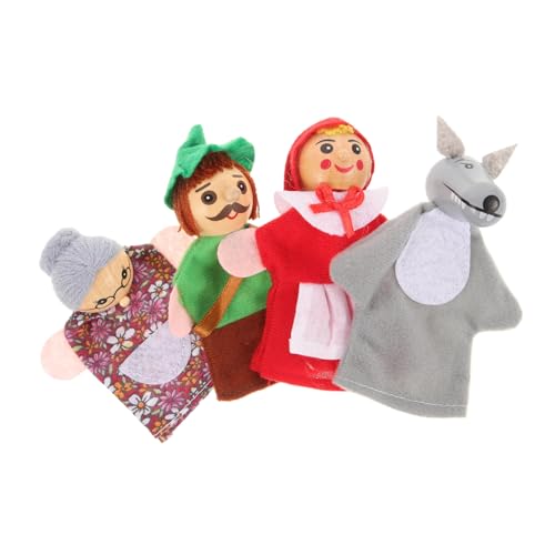 Alasum 20 STK Fingerpuppe Kleinkinder Rotkäppchen-Spielzeug Hand Puppen Bidof Marionette Plüschpuppe Spielzeuge Fingerspielzeug Eltern-Kind-Spielzeug Eltern-Kind-spielspielzeug Hölzern von Alasum