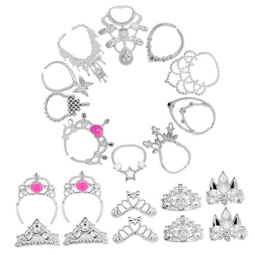 Alasum Mini-puppenzubehör 20-teiliges Mini-Kronen-halsketten-Set für Babypuppen-Dekorationen von Alasum