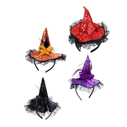 Alasum 20 Stk Stirnband Halloween-Kopfhörer Halloween-Hut-Stirnbänder Haarband für Kinder Kinderkostüme halloween haarspangen haarspange halloween kinder haarband Hexenhut-Haarband Stoff von Alasum