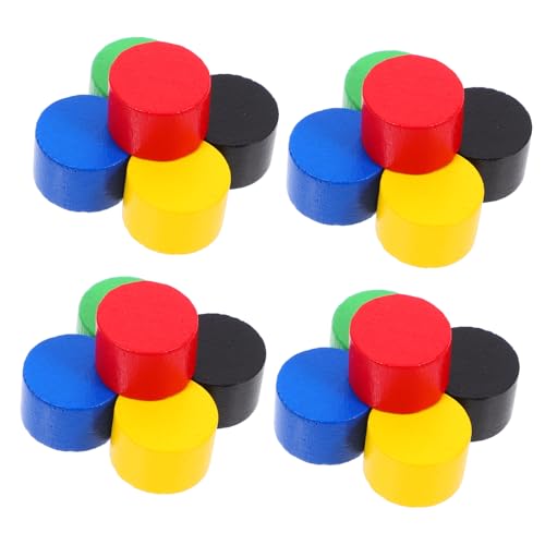 Alasum 20 Stück Fliegendes Schach für Spiel Tischmarker Schach Dame Schach und Dame Holzschachfiguren Mini Schachfiguren Holz Schachzubehör Ersatzschachfiguren Schachbrett von Alasum