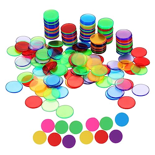 Alasum 200st Bingo-zubehör Spielzubehör Für Pokerchips Mathe-spielchips Kinder Zählen Werkzeuge Kinder Spielset Bingo-Chips Zählen Marker Zählen Farbige Bingo-Chips Plastik Colorful von Alasum