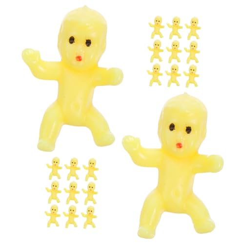 Alasum 20St Mini- -Eiswürfel kleine Plastik Babys Babyparty Bad Badespielzeug für Babys Dusche Dekorationen schöne Mini-Plastikbabys kleine Mini-Plastikbabys Yellow von Alasum