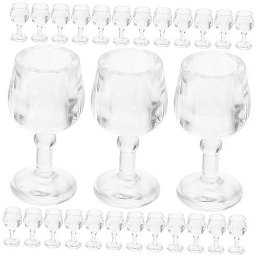 Alasum 20St winzige Wasserbecher puppenhauszubehör Dekoration für Miniaturhäuser Miniaturkelch Mini-Food- Miniatur-Zubehör Miniaturbrille Mini-Tassen für Puppenhäuser Abs von Alasum