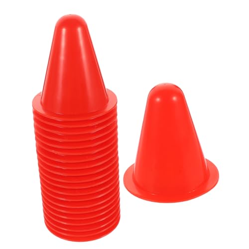 Alasum 20st Trainingsstütze Fußball-trainingskegel Trainings-Agility-markierungskegel Mini-konstruktionskegel Mini-warnkegel Schlittschuhkegel Für Rollschuhe Mini- Rot Plastik von Alasum