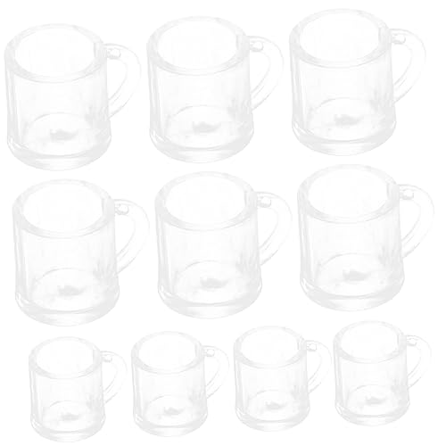 Alasum 20st Zubehör Für Miniaturmodelle Mini-bierkrüge Winziger Wasserbecher Miniaturpuppen Dekorative Tassenmodelle Getränke-bierbecher-Modell Dekorative Bierkrugmodelle Plastik von Alasum