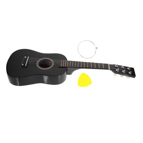 Alasum 23 Volksinstrument Musikspielzeuggitarre akustische Bassgitarre Gitarre für Kind musikinstrumente Kinder Gitarren Anfänger Gitarre Akustikgitarre im Vintage-Stil Bambus Black von Alasum