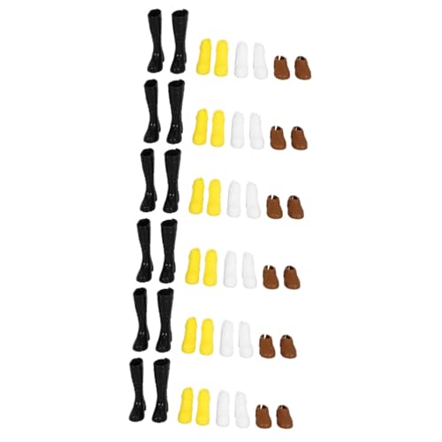 Alasum 24 Paare Junge Puppenschuhe Mini-Regenstiefel Puppen-Freizeitschuhe Mini-Schuhe Mini-fingerschuhe Miniatur-puppenstiefel Miniatur-Schuhe Miniaturpuppenschuhe Winzige Schuhe Plastik von Alasum